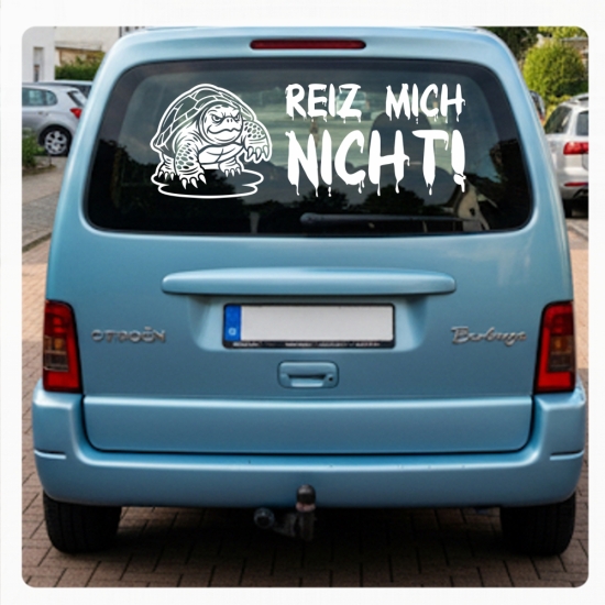 Reiz mich nicht! Autoaufkleber Schildkröte Turtle Sticker Aufkleber A4274